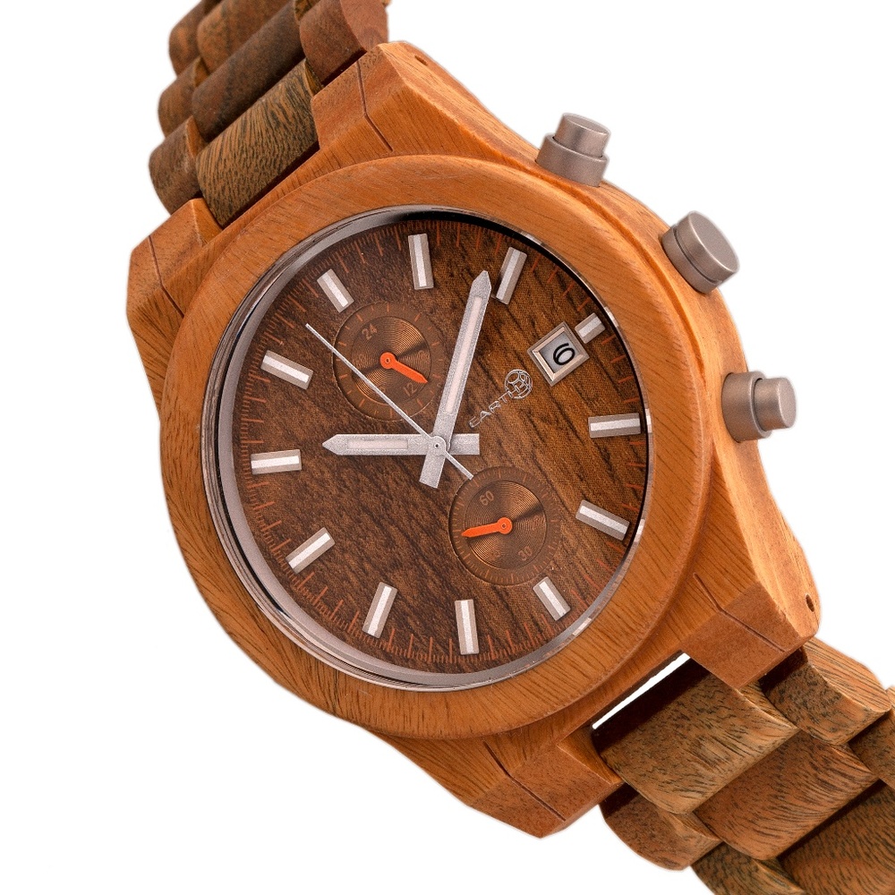 NWT Olive Wood Multi-Function Watch